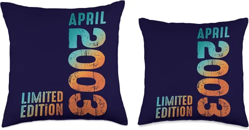 Vista 3 de Awesome Limited Edition April 2003 Retro 2003 Vintage 2003 Throw Pillow
