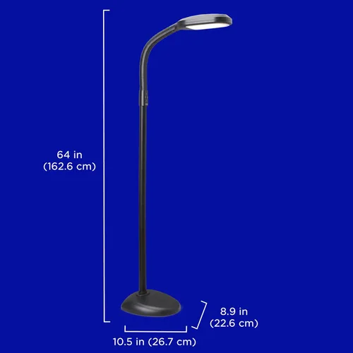 Vista 6 de Verilux VF01AA5, lámpara original con espectro natural y cuello de cisne Easyflex ajustable. Color marfil, 18.00watts