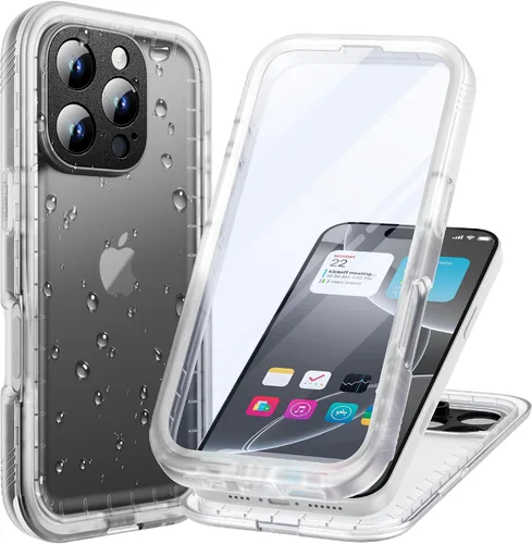 Vista 13 de Cozycase TOP - Funda impermeable militar IP68 para iPhone XR, resistente 360 a prueba de golpes, cuerpo completo, con protector de cámara