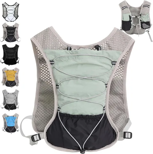 Vista 11 de Hydration Running Vest for Women Men, Water Vest Backpack 2L, Lightweight Hydration Pack Water Backpack for Hiking, Trail Marathon Race