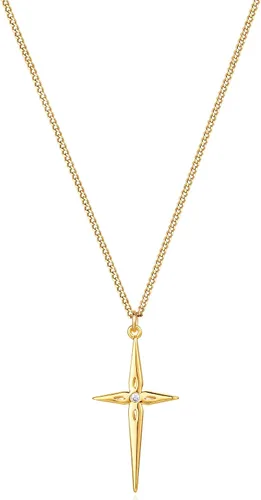 Vista 41 de Fettero - Collar con dije de cruz de fe, chapado en oro de 14 K, cadena fina, minimalista, simple, pequeña, para oración, regalo de joyería religiosa