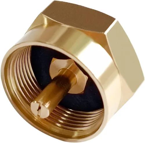 Vista 2 de Joywayus Rosca de tubo macho de 1/4 x 1 "-20 hembra ajuste universal tanque de propano de 1 libra rosca cilíndrica de latón macizo