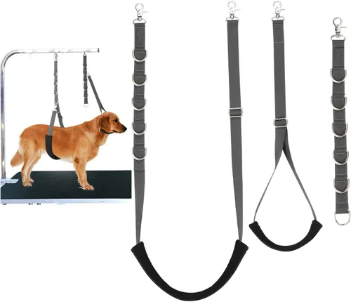 Vista 10 de Lazos de aseo para perros, correas para el vientre para mascotas, bandas para el vientre, color negro, herramientas de aseo cómodas y ajustables