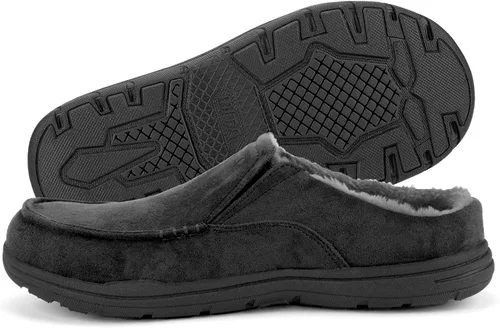 Vista 5 de LazyStep Pantuflas tipo zueco con acolchado para hombre McCoy Negro