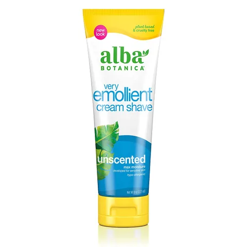 Vista 8 de Alba crema para rasurar emoliente, con lima y coco, 8 onzas, 230 g, 8 onzas