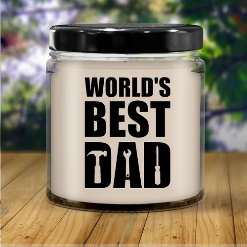 Vista 4 de Vela Best Dad Ever, Worlds Best Dad, Dad Tools Candle, Vela divertida del día del padre, Regalo para papá, Vela divertida para papá, CDF002