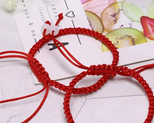 Vista 5 de PENTA ANGEL Pulsera de cuerda de mano roja, 12 piezas, ajustable, trenzada, correa de cordón de la suerte para protección, éxito, amistad