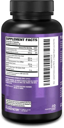 Vista 8 de Jacked Factory Lean PM - Quemador de grasa nocturno, suplemento de ayuda para dormir y supresor del apetito para hombres y mujeres, 60 píldoras