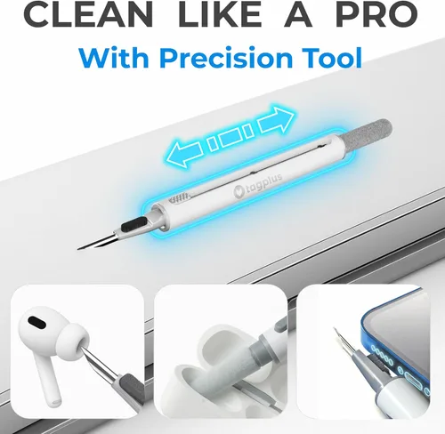 Vista 5 de Kit de limpieza para Airpod + herramienta de limpieza Pro - Compatible con kit de limpieza de auriculares para iPhone, kit de limpieza para iPhone