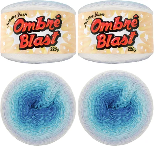 Vista 40 de JubileeYarn - Hilo Ombré Blast (7.76 oz/torta de algodón para bebé, 1 torta)