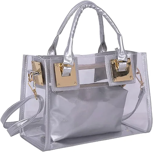 Vista 7 de Cooba Bolso transparente para mujer, 2 unidades, de jalea transparente