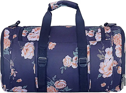 Vista 5 de MOSISO Sports Duffel Peony - Bolsa de gimnasio con compartimento para zapatos para hombres y mujeres, baile de fin de semana, color azul