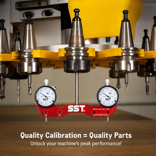Vista 5 de SST - Sistema Mini de Tramado para Torno y Fresadora - Tramado, Alineación y Cuadrado para Calibración de Máquinas - Para Desalineación Angular