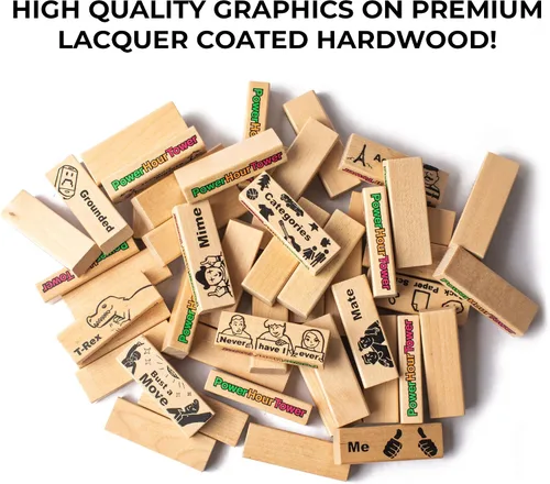 Vista 3 de Party Game - Stacking Wooden Block for Adult Group Fun - Makes a Great Gift and Hilarious Activity