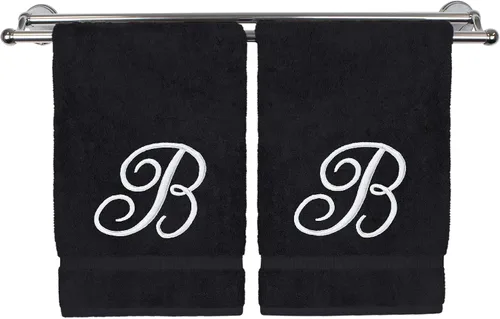 Vista 159 de Toalla de mano con monograma, regalo personalizado, 16 x 30 pulgadas, extra absorbente, 100% algodón turco, acabado de rizo suave, para baño, cocina