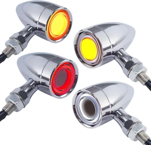 Vista 11 de FATECIM 4X Luces Traseras LED Tipo Bala para Motocicleta de 40 LED, Señales de Giro, Luces de Funcionamiento, Freno y Parada, Luces Traseras