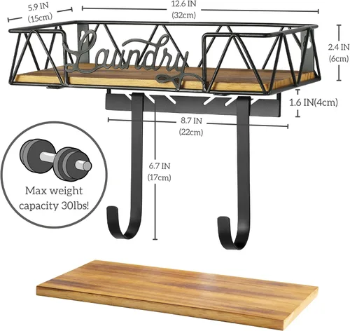 Vista 3 de PERFNIQUE Soporte de pared para tabla de planchar, colgador de tabla de planchar, montaje de pared para tabla de hierro (forma de T y V)