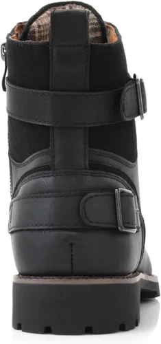 Vista 4 de Polar Fox Patrick MPX808583 - Botas clásicas de combate con cierre de cremallera para hombre, 7 ojales