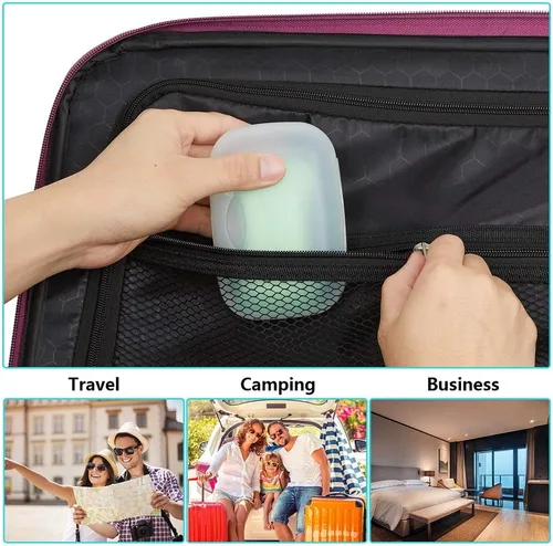 Vista 3 de Soporte para caja de jabón, jabonera para baño, campamento, gimnasio, 1 paquete (transparente)