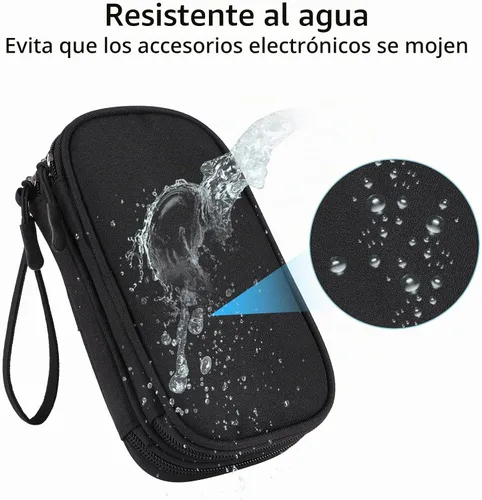 Vista 5 de JIAKAI Organizador de cables de viaje - Bolsa de accesorios electrónicos-Negro