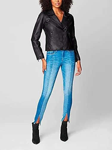 Vista 3 de BLANKNYC Ropa de lujo para niñas, chaqueta de moto de cuero vegano, abrigo cómodo y elegante