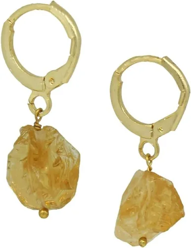 Vista 43 de Gempires Handmade Gemstone Hoop Earrings Raw Crystal Dangle Jewelry Hypoallergenic Gold Plated Lightweight Elegant Jewelry Gifts For Women