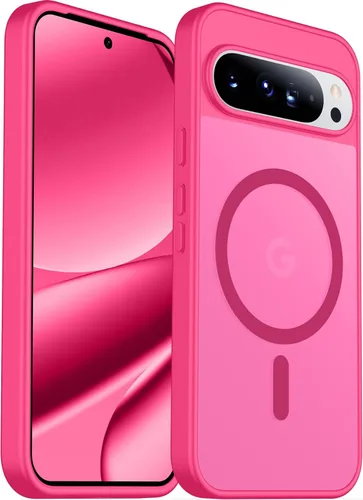 Vista 32 de SPIDERCASE Funda magnética para Google Pixel 9A, protección contra caídas de grado militar, delgada, translúcida, mate, a prueba de golpes