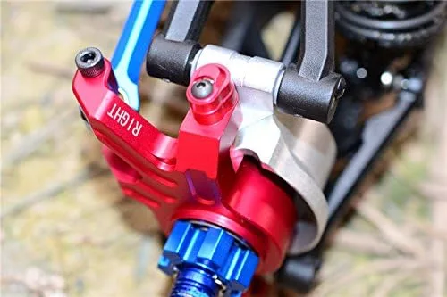 Vista 2 de Brazos delanteros de aluminio con collares para Traxxas 1:5 X Maxx 6S/X Maxx 8S Monster Truck Upgrades - Azul