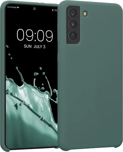Vista 203 de kwmobile Funda compatible con Samsung Galaxy S9 - Funda de silicona TPU con acabado suave - Blue Reef