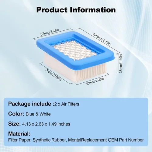 Vista 2 de TIANYAN A226000031 A226000032 Filtro de aire compatible con Echo PB755ST PB500T PB403 PB403H PB403T PB413H PB413T PB500H PB603 PB611 PB620 PBBB620