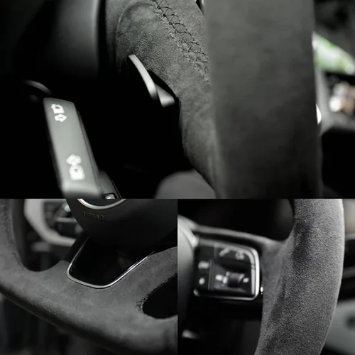 Vista 3 de Cubiertas de volante para Mazda 2 CX3 CX-5, cubierta personalizada para volante de automóvil