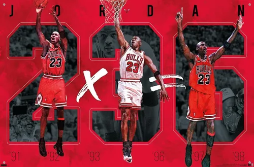 Vista 4 de Michael Jordan - Póster de seis paredes con pasadores