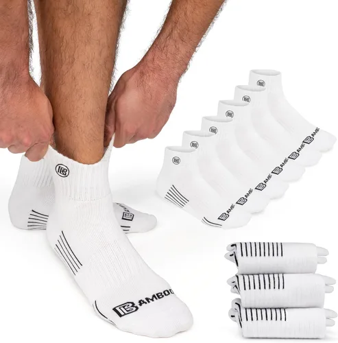 Vista 16 de Calcetines de rayón de bambú premium para hombre, absorben la humedad, control de olor, suela acolchada, calcetines de trabajo transpirables Surtido