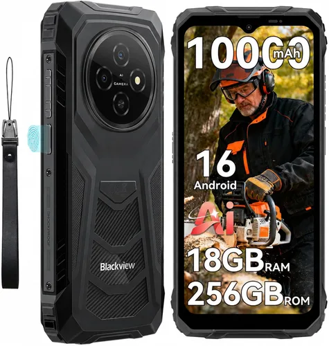 Vista 12 de Blackview Fort 1 - Teléfono resistente Android 15, batería de 10000 mAh, 12 GB + 128 GB, 2 TB de expansión, teléfono inteligente resistente Negro-1