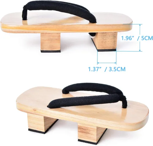 Vista 3 de Japanese Wooden Clogs with Tabi Socks For Men Women