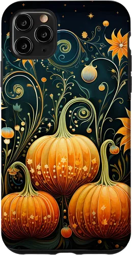 Vista 13 de Funda floral para iPhone 16 Pumpkins Vintage Otoño Otoño