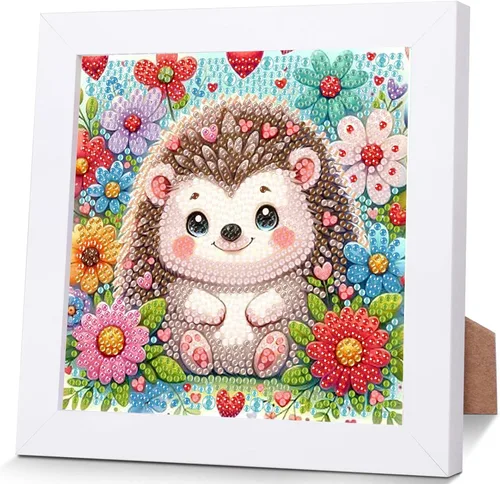Vista 11 de xackcme Kits de pintura de diamantes de mariposa para niños con marco, arte de diamantes de mariposas para niños de 4 a 8 a 12 años, kit de pintura