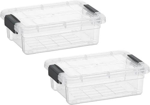 Vista 146 de Superio Mini contenedor de almacenamiento de plástico para crayón, suministros de arte y estuche de costura, organizador pequeño apilable