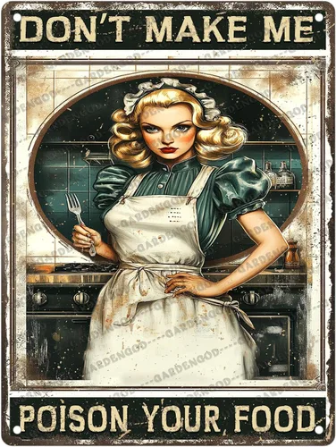 Vista 24 de Cartel de metal divertido Baker Sprinkles Are For Cupcakes Not Toilet Seats Novedoso póster de metal para el hogar, cocina, baño, letrero
