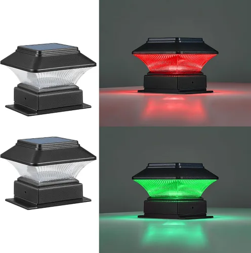 Vista 26 de 50 Lumen Luces Solares para Postes, 3 Modos Luces para Deck al Aire Libre, Valla, Tapa de Poste - 4x4 3.5x3.5 4.5x4.5 o 5.5x5.5, Luces LED