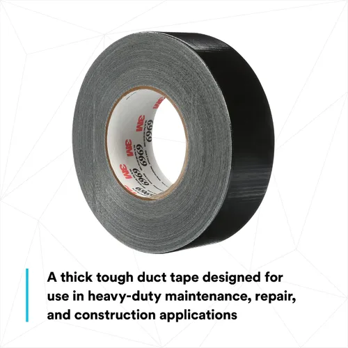 Vista 3 de 3M Cinta adhesiva extra resistente 6969, negro, 1.890 in x 179.8 ft, 1 rollo