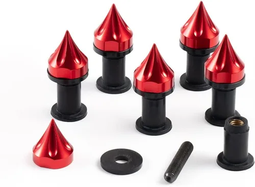 Vista 6 de 6 unids negro motocicletas universales parabrisas espigas pernos tornillos parabrisas M5 tornillo carenado placa placa kit de montaje pozo tuercas