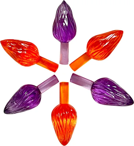 Vista 14 de National Artcraft Adornos de luz grandes de cerámica estilo giro para árbol de Navidad, paquete de 25 unidades (aguamarina)