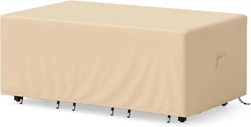 Vista 10 de Tangkula Juego de 3 fundas para muebles de patio para 2 sillas y mesa