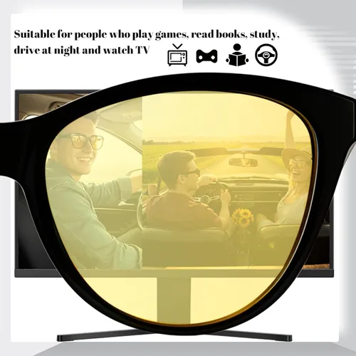 Vista 5 de JATEBI Paquete de 2 lentes polarizados de visión nocturna para mujeres y hombres, lentes de conducción antirreflejos para niebla nocturna y lluviosa