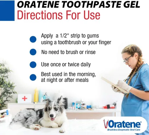 Vista 5 de Pet King Brands ZYMOX Oratene Gel de Pasta de Dientes Sin Cepillo para Perros y Gatos, 2.5oz