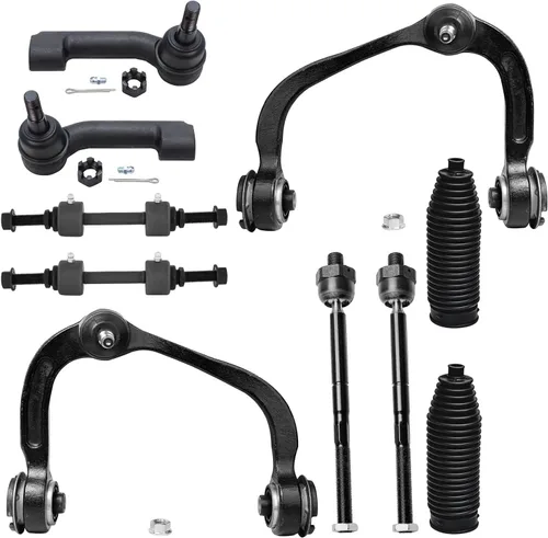 Vista 39 de Detroit Axle - Kit de suspensión delantera de 10 piezas para Chevrolet Trailblazer GMC Envoy 2004-2007 2005 2006 Soportes de brazo de control