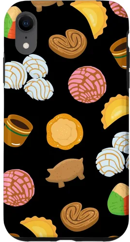 Vista 25 de Conchas Pan Dulce Patrón Negro Teléfono Caja Latina Regalo Caso para iPhone 17