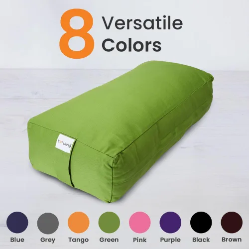 Vista 74 de Sol Living Almohada de yoga rectangular para meditación, accesorios de meditación de algodón, almohada de meditación restaurativa de yoga, almohada