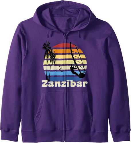 Vista 6 de Zanzibar Tanzania Windsurfing Windsurf Beach Zip Hoodie